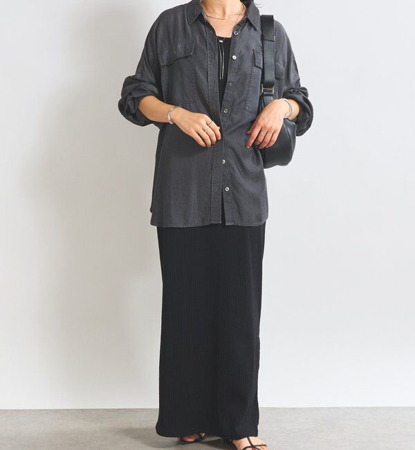  「【セットアップ可/真夏も快適！】ドレーピーデニムシャツ」|シャツ・ブラウス|