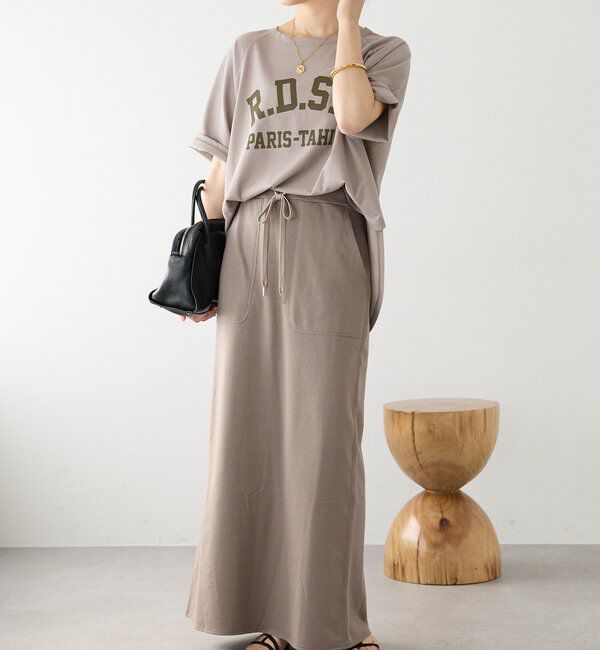  「予約【イージーな着心地】スエットロングスカート」|スカート|