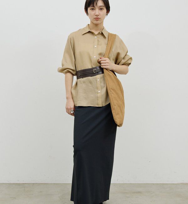  「【洗練ブラウス】【2way】キュプラブラウス」|シャツ・ブラウス|