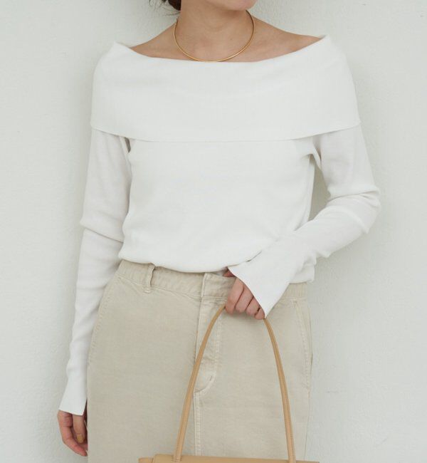  「【手洗い可】オフショルニット」|ニット・セーター|