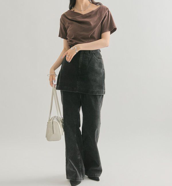  「【全骨格対応◎/6色展開】オフショルTシャツ」|Tシャツ・カットソー|