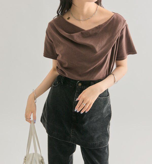  「【全骨格対応◎/6色展開】オフショルTシャツ」|Tシャツ・カットソー|