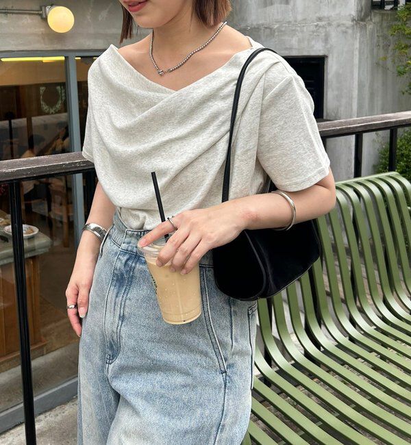  「【全骨格対応◎/6色展開】オフショルTシャツ」|Tシャツ・カットソー|