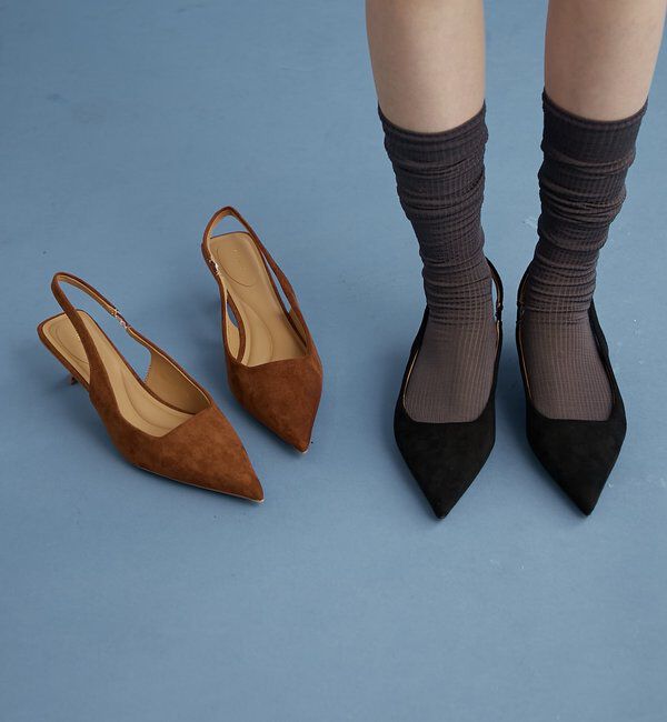  「フェイクスウェードミュール」|パンプス|