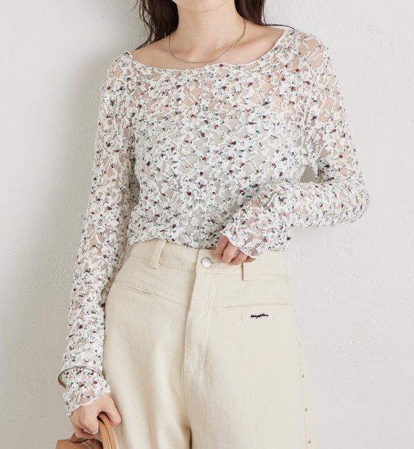  「ドットレースプルオーバー」|Tシャツ・カットソー|