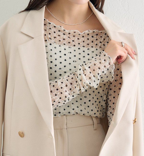  「ドットレースプルオーバー」|Tシャツ・カットソー|
