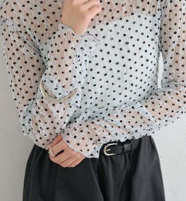  「ドットレースプルオーバー」|Tシャツ・カットソー|