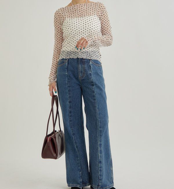  「ドットレースプルオーバー」|Tシャツ・カットソー|