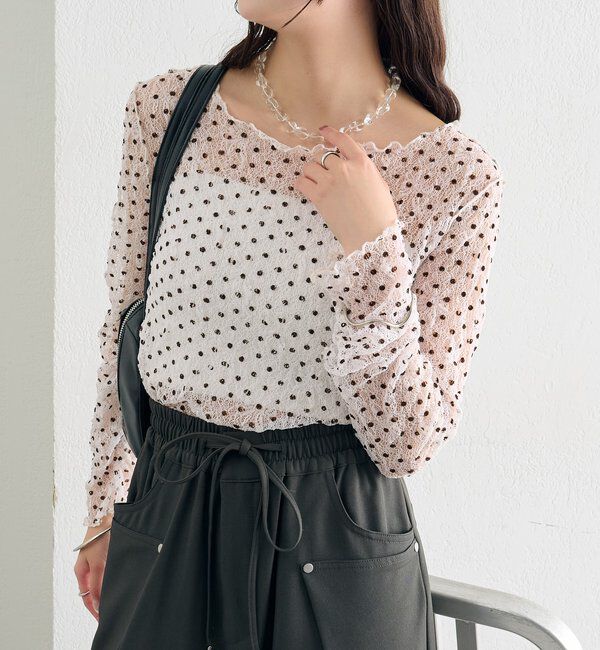  「ドットレースプルオーバー」|Tシャツ・カットソー|