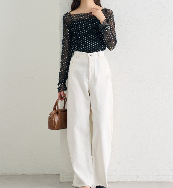  「ドットレースプルオーバー」|Tシャツ・カットソー|