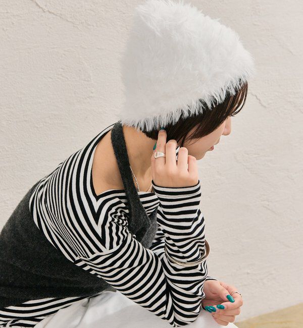  「シャギーニット帽」|ハット|