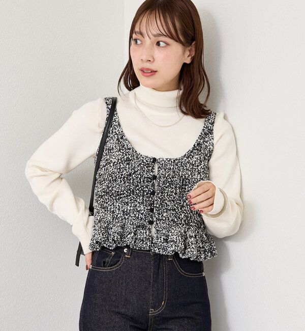  「メランジニットフリルビスチェ」|ニット・セーター|