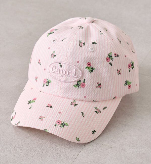  「フラワーストライプキャップ」|ハット|