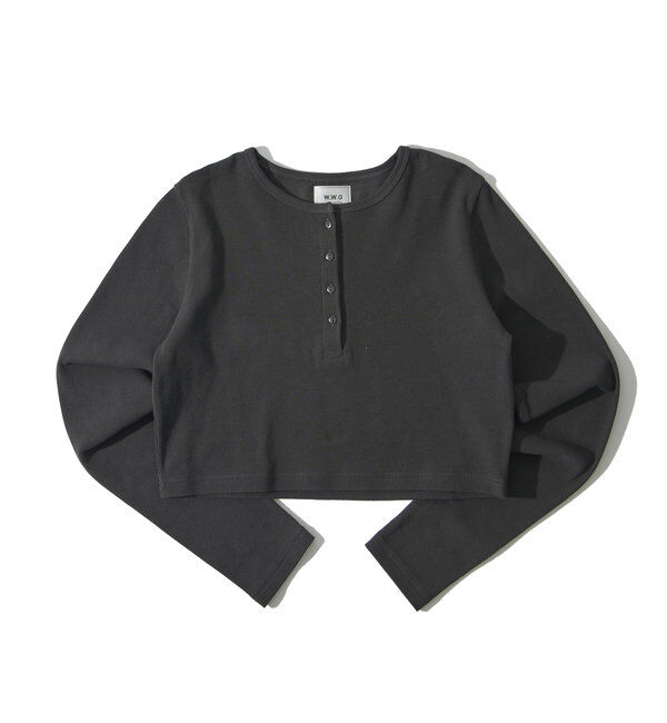  「【WEB限定】ヘンリーネックショートトップス」|Tシャツ・カットソー|