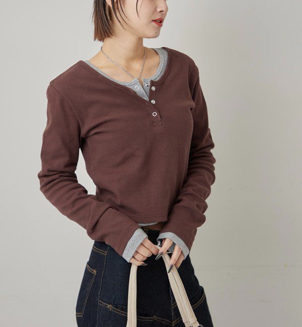  「リングドットL/Sトップス」|Tシャツ・カットソー|