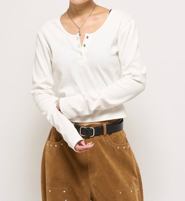  「リングドットL/Sトップス」|Tシャツ・カットソー|