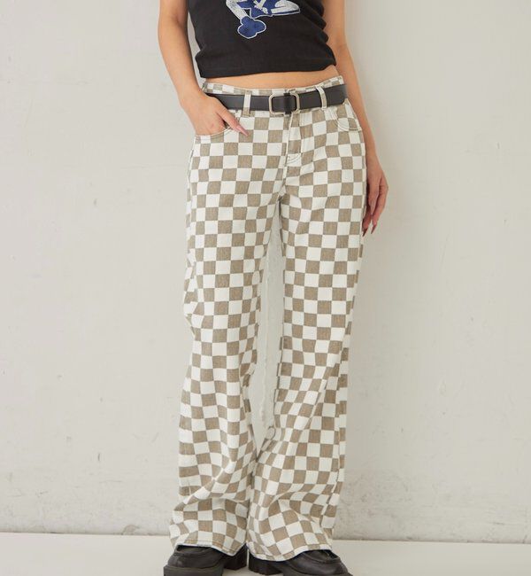  「アソート柄フレアパンツ」|チノ|