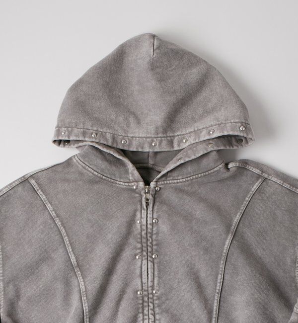  「KOOKY'N ケミカルスタッズ切り替えジップパーカー」|パーカー|