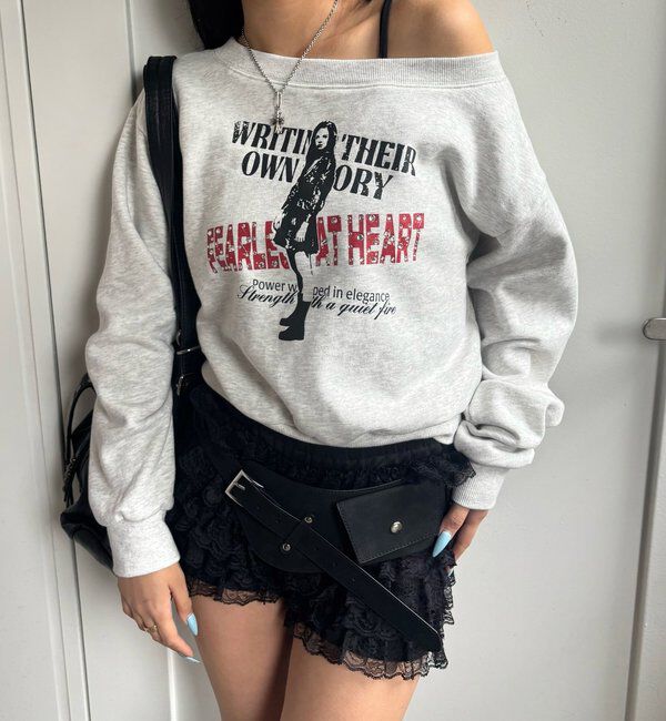  「エリオットラインストーンコンパクトオフショル 」|Tシャツ・カットソー|