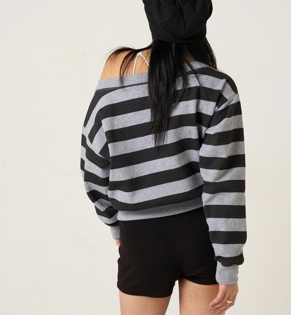  「エリオットラインストーンコンパクトオフショル 」|Tシャツ・カットソー|