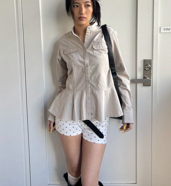  「ミリタリーペプラムブラウス」|シャツ・ブラウス|