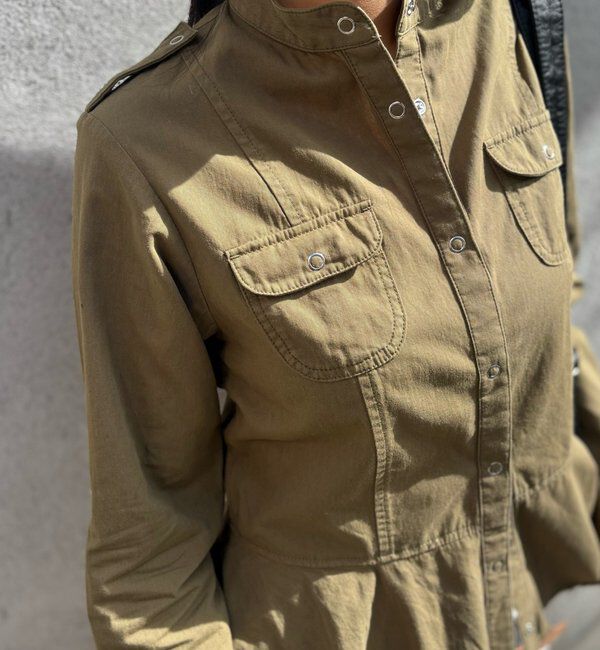  「ミリタリーペプラムブラウス」|シャツ・ブラウス|