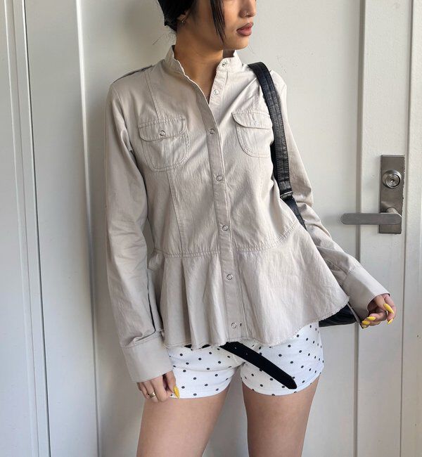  「ミリタリーペプラムブラウス」|シャツ・ブラウス|