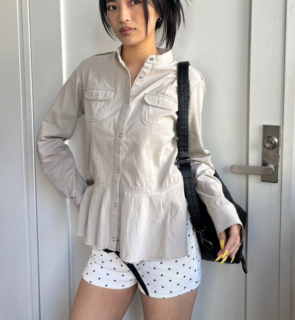  「ミリタリーペプラムブラウス」|シャツ・ブラウス|