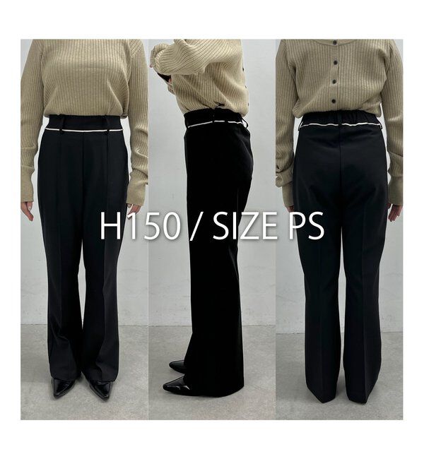  「【低身長サイズあり】ピンタックフレアパンツ」|チノ|