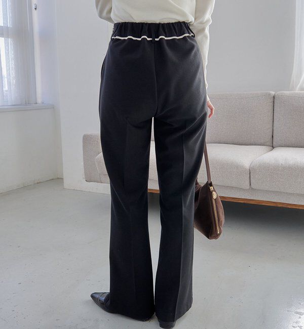  「【低身長サイズあり】ピンタックフレアパンツ」|チノ|