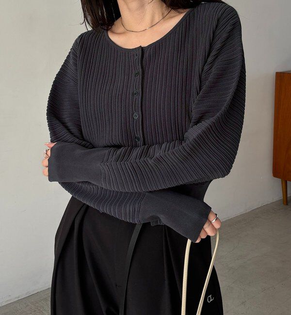  「プリーツパフカーディガン」|カーディガン|