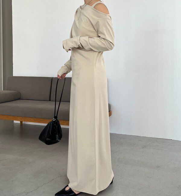  「【低身長サイズあり】タンクSETドレープワンピース」|ワンピース|