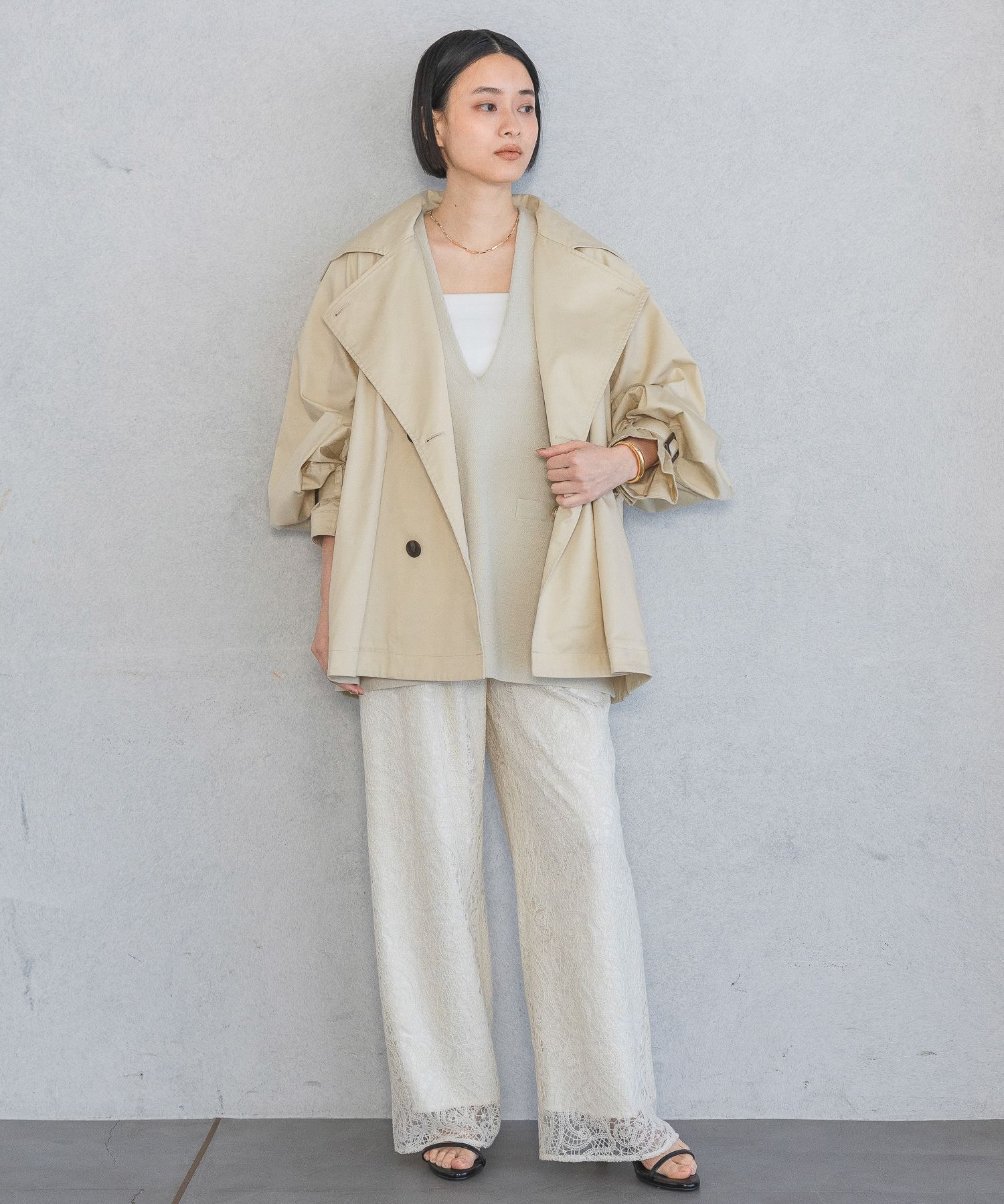 A part by 「キャンディースリーブショートトレンチコート」|トレンチコート|