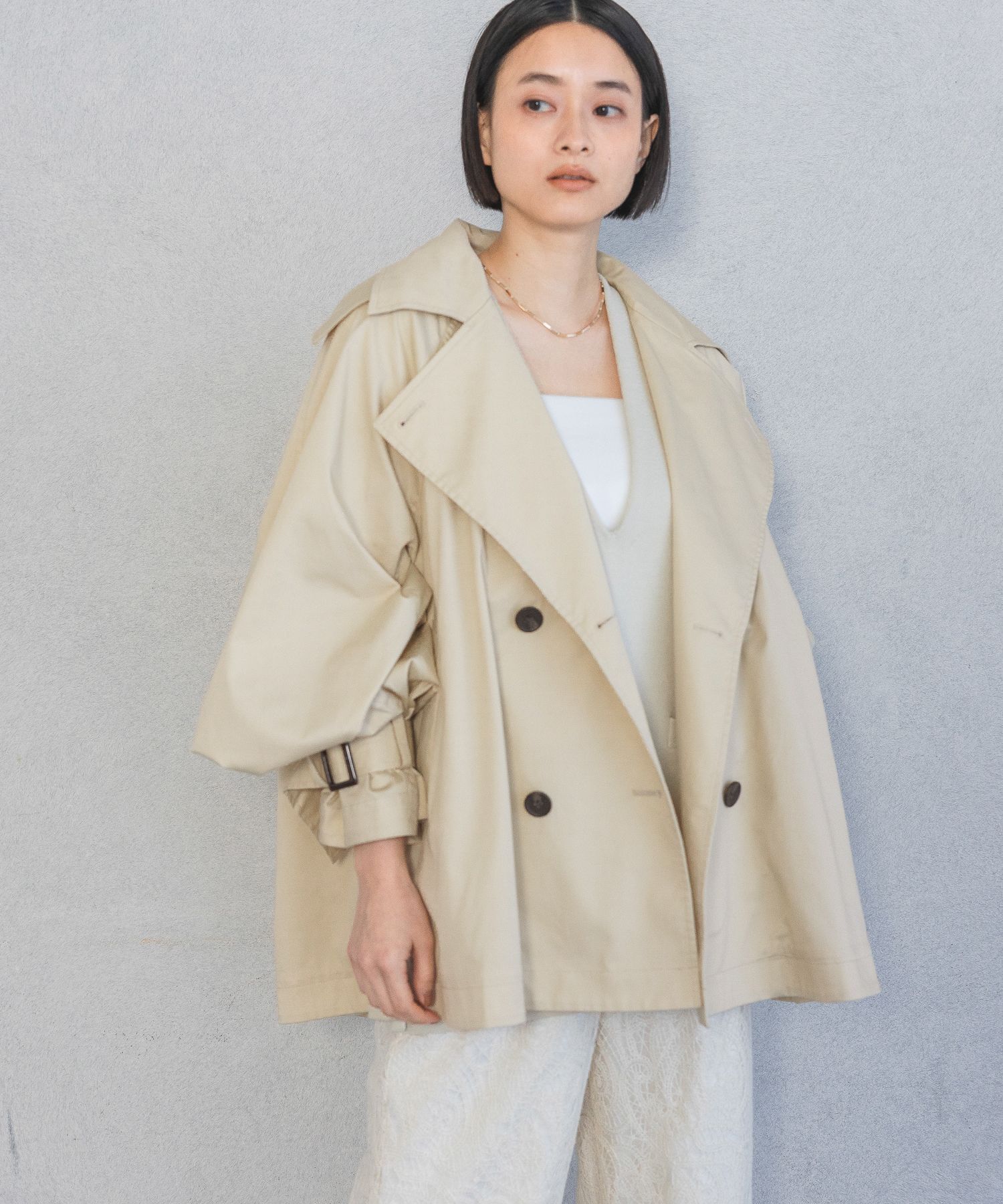 A part by 「キャンディースリーブショートトレンチコート」|トレンチコート|