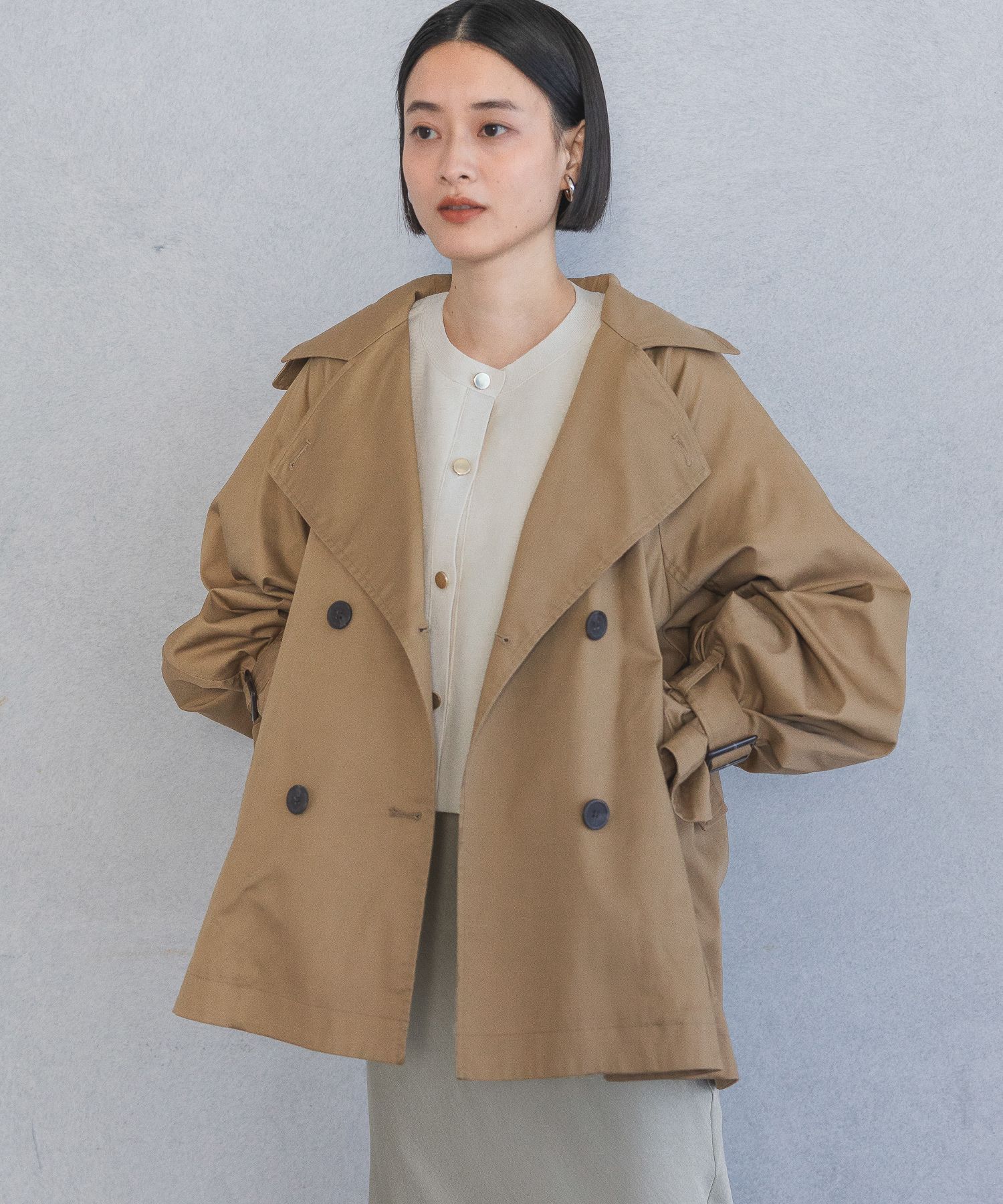 A part by 「キャンディースリーブショートトレンチコート」|トレンチコート|
