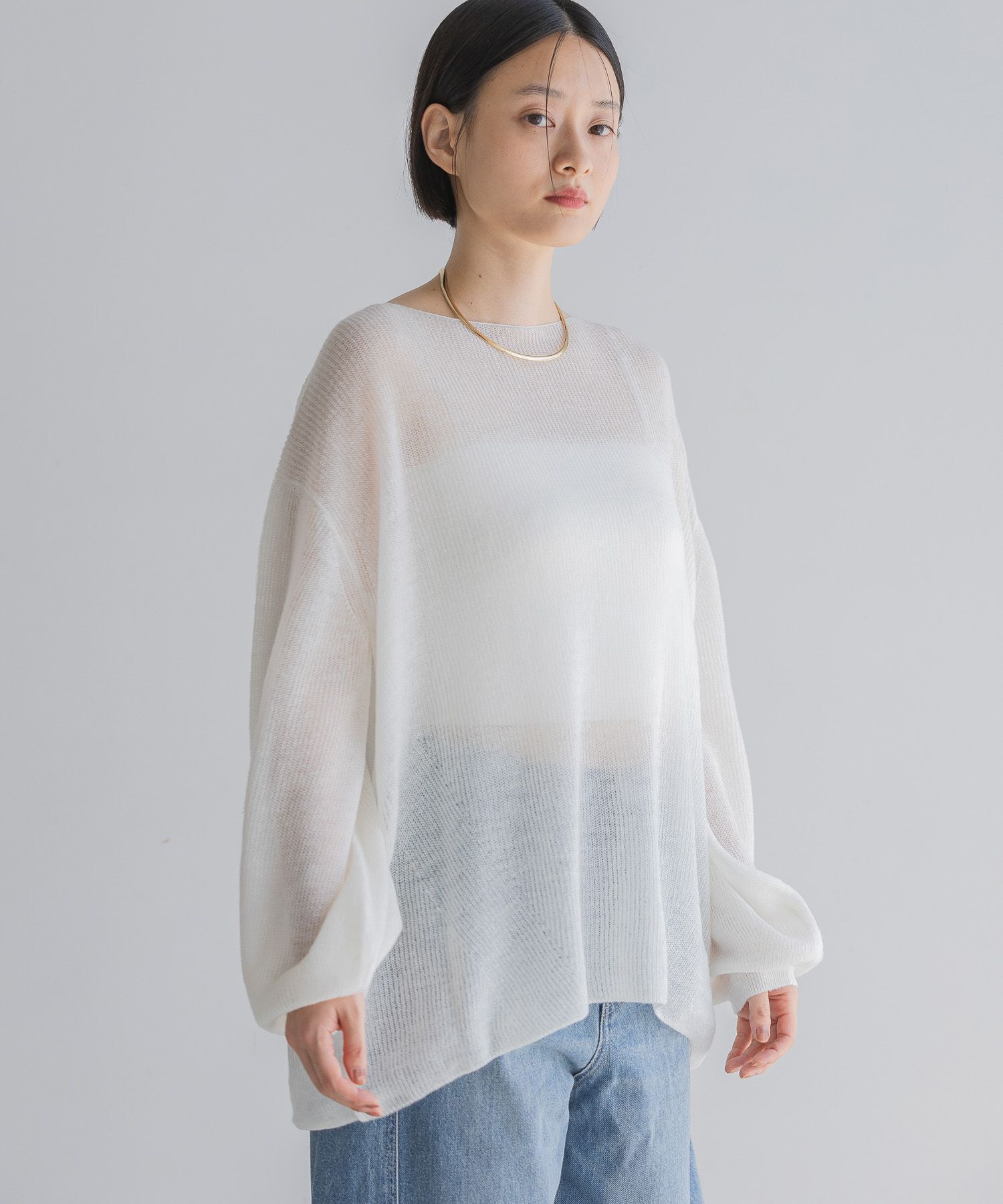 A part by 「Babyモヘヤプルオーバー_長袖」|ニット・セーター|オフホワイト