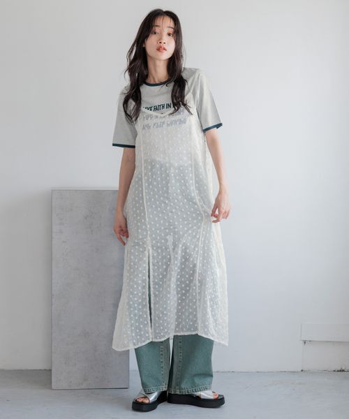 LOWRYS FARM「フラワーシアーキャミワンピ」|ワンピース|