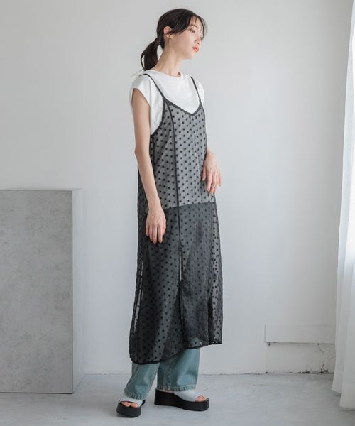 LOWRYS FARM「フラワーシアーキャミワンピ」|ワンピース|