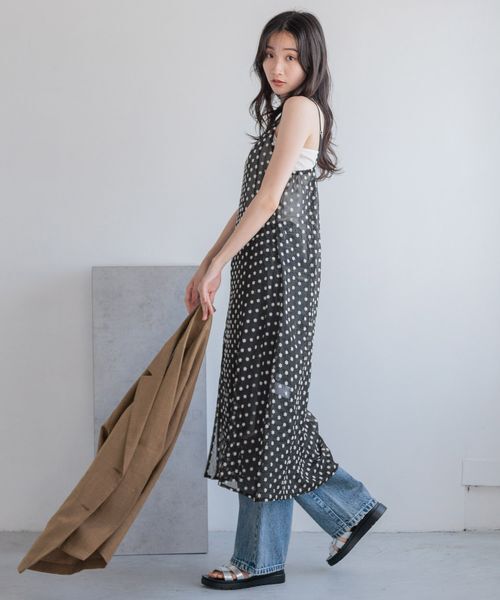 LOWRYS FARM「フラワーシアーキャミワンピ」|ワンピース|