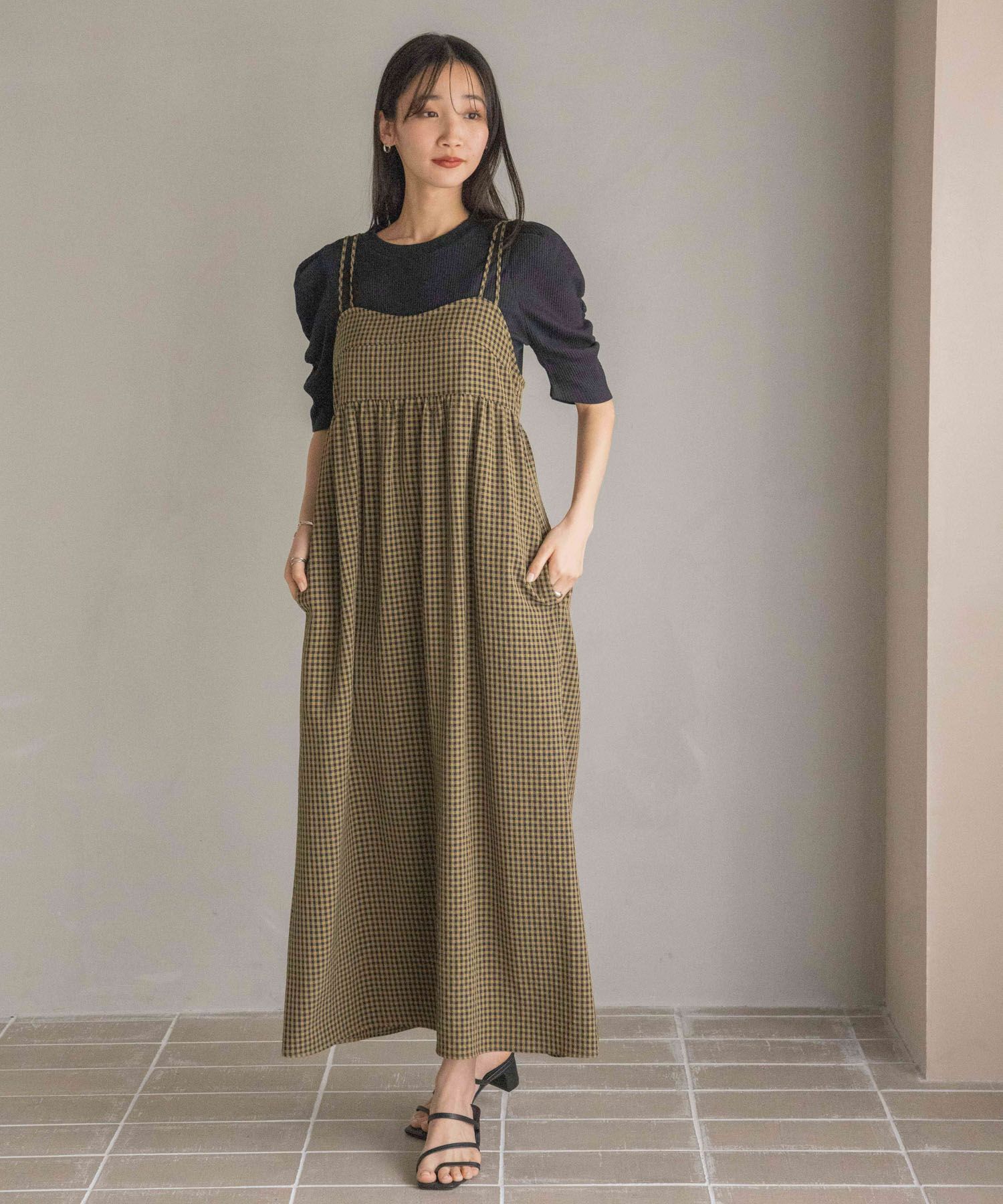 LOWRYS FARM「ティアードポコキャミワンピース」|ワンピース|BEG0