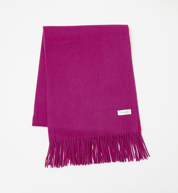 ABAHOUSE「ウール&times;カシミヤ ベーシック マフラー 幅70&times;長さ180」|マフラー|パープル
