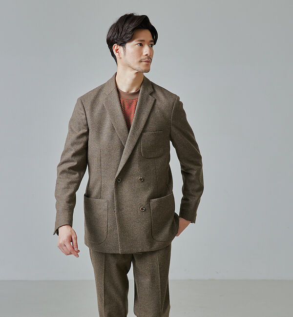 ABAHOUSE「【セットアップ対応】カシミヤ ブレンド ダブルジャケット」|その他|