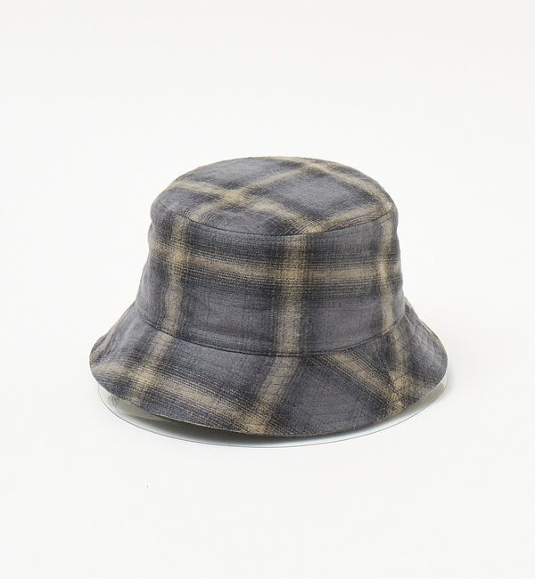 ABAHOUSE「＜BASIQUENTI＞オンブレーチェック バケットハット」|その他|チャコールグレー