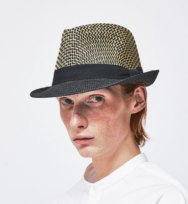 ABAHOUSE「【RUBEN/ルーベン】MIX PAPER /ミックスペーパー中折れハット」|その他|ブラック