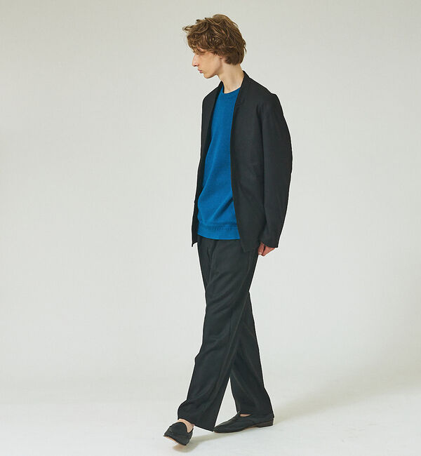 ABAHOUSE「【セットアップ対応】ウーリーカルゼ ノーカラージャケット」|ノーカラージャケット|