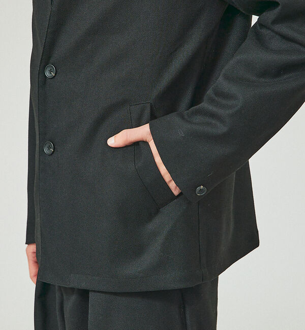 ABAHOUSE「【セットアップ対応】ウーリーカルゼ ノーカラージャケット」|ノーカラージャケット|