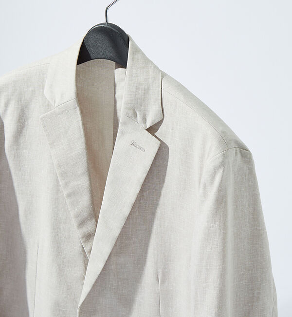 ABAHOUSE「【セットアップ対応】ソロストレッチリネン ライトジャケット / サマージャケット」|テーラードジャケット|