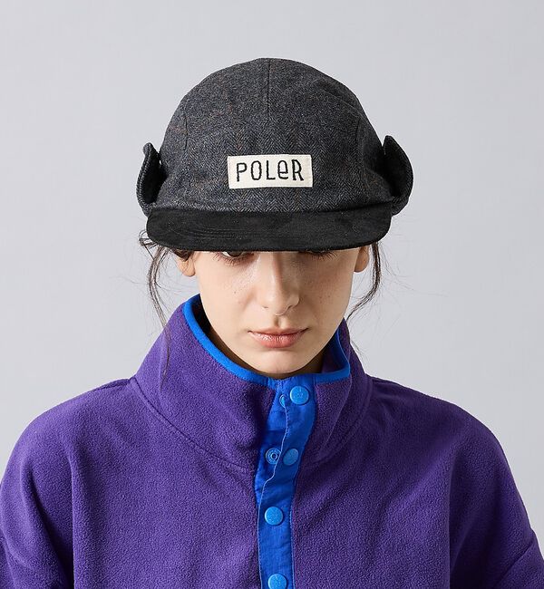 ABAHOUSE「【POLER / ポーラー】TWEED FLAP CAP / ツイード フラップ」|その他|ブラック