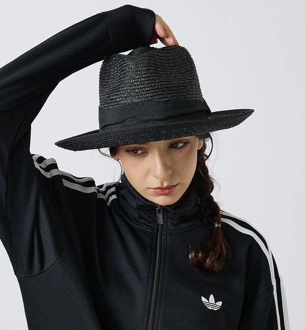 ABAHOUSE「【RUBEN/ルーベン】STRAW LONGBRIM CODEHAT/ストローロ」|その他|ブラック