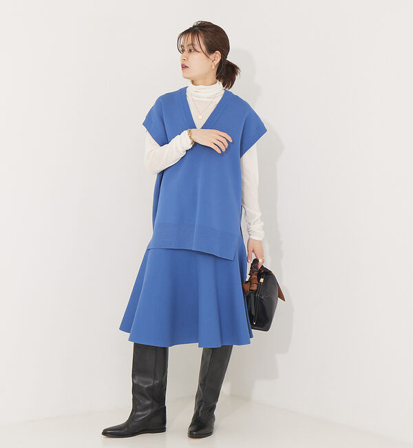 Rouge vif「【セットアップ対応】ニットロングベスト」|ベスト・ジレ|